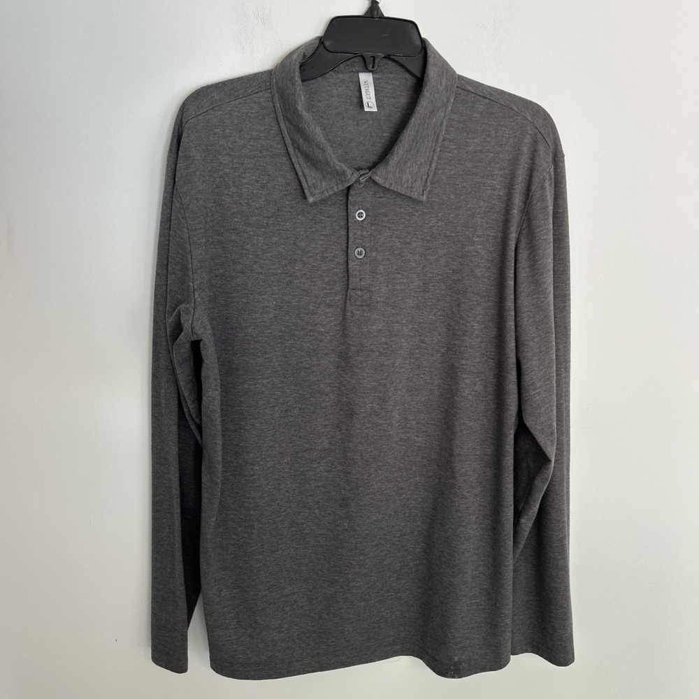Nitagut Men's Long Sleeve Collared 1/4 Button Cotton Blend Shirt Large Casual‎